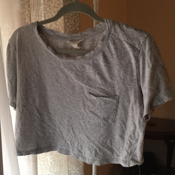 Forever 21 Heather Gray Crop Tee - Picture 4 of 5
